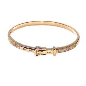 White Crystals Belt Cuff Bracelet